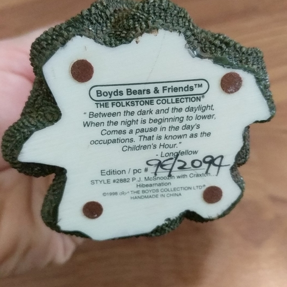 Boyd's Bear P.J. McSnoonzin & Craxton Hibearnation - Picture 10 of 11